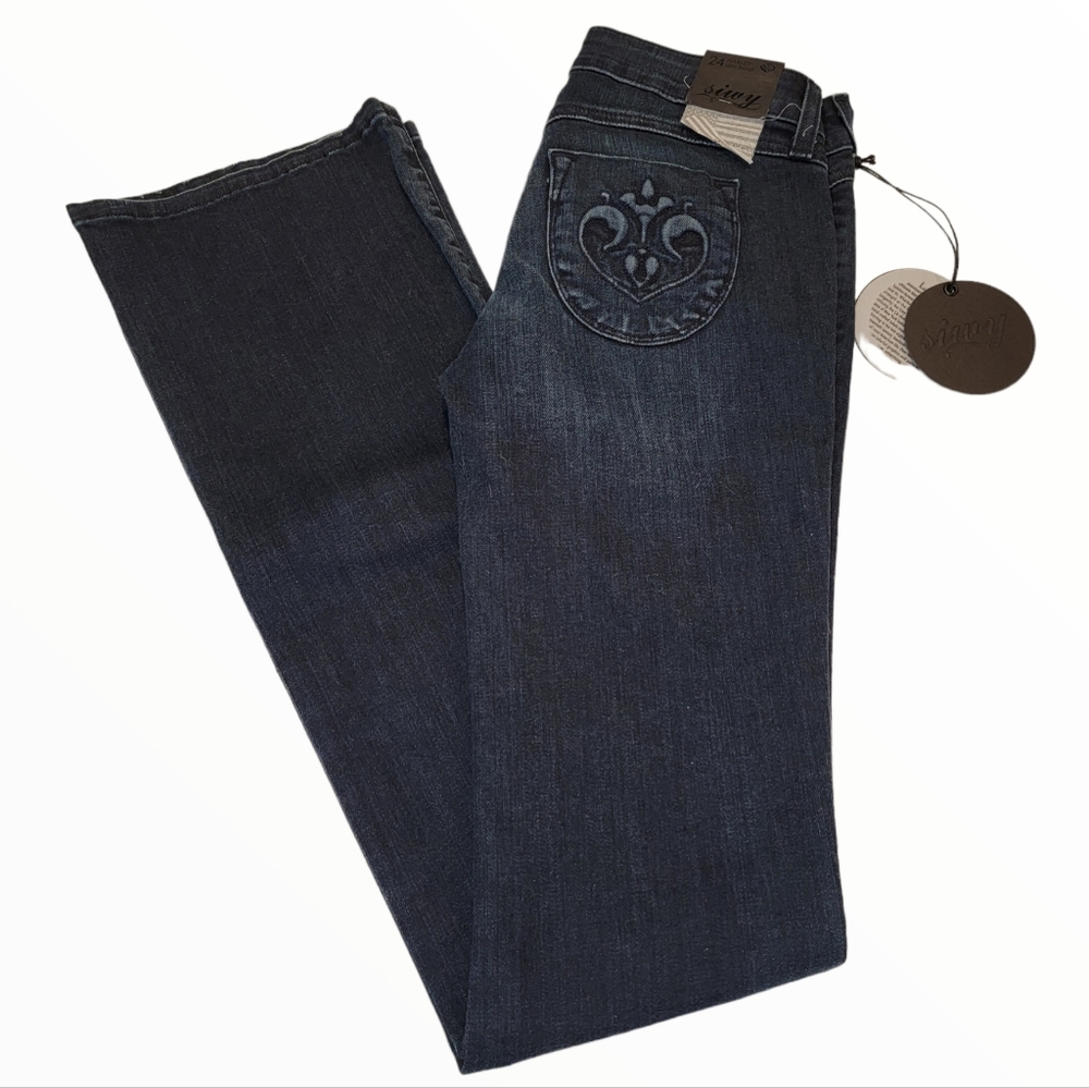 Siwy Harley Slim Boot Cut Jeans Nymph Dark Wash Size 24 NWT! Style W420PIF